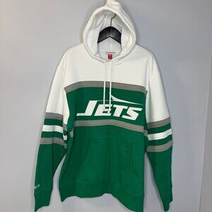 New York Jets Green and White Men's Hoodie